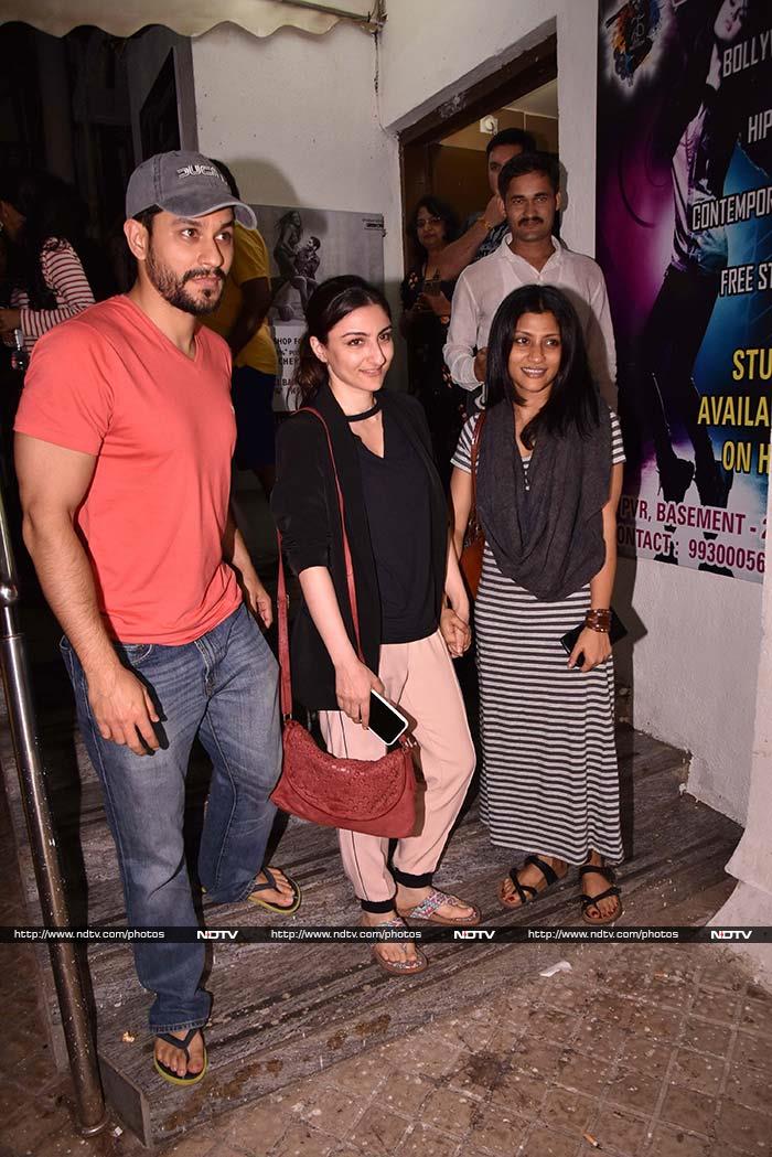 Soha Ali Khan and Kunal Kemmu were spotted at a PVR in Juhu.