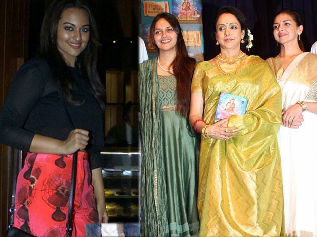 Party time for Sonakshi, family time for Hema Party time for Sonakshi, family time for Hema