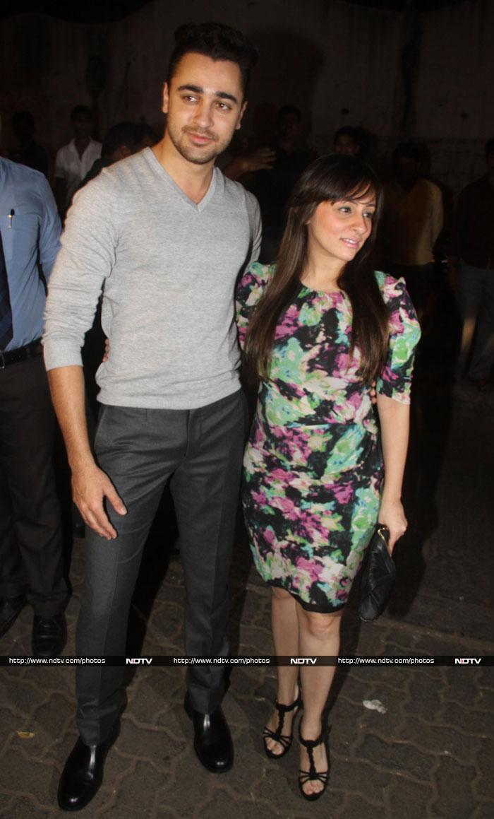 Actor Imran Khan was accompanied by wife Avantika, who wore a floral dress.