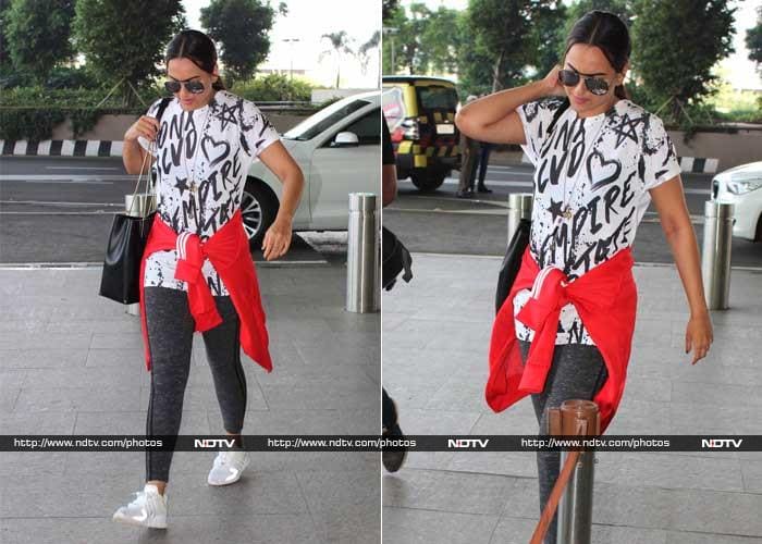 Sonakshi Sinha\'s Sporty Saturday At The Airport