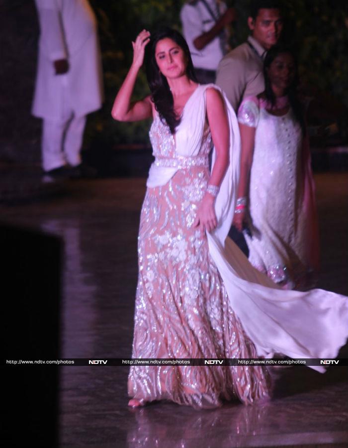 Katrina Kaif, who was resplendent in white, brought a date.