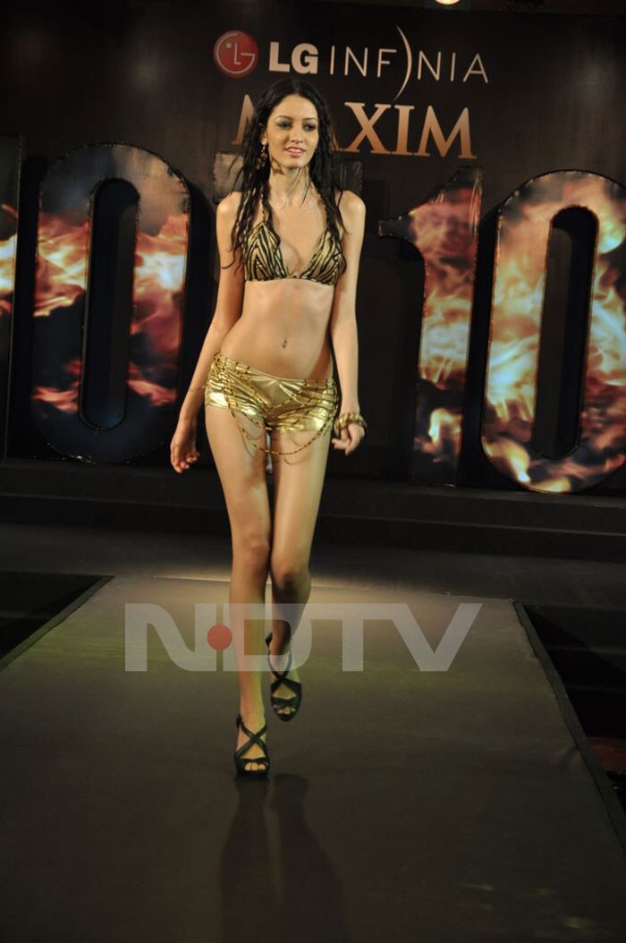 A model walks the ramp.