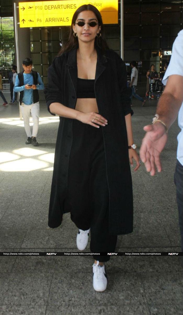 Sonam Kapoor Aces Her Airport Fashion Game