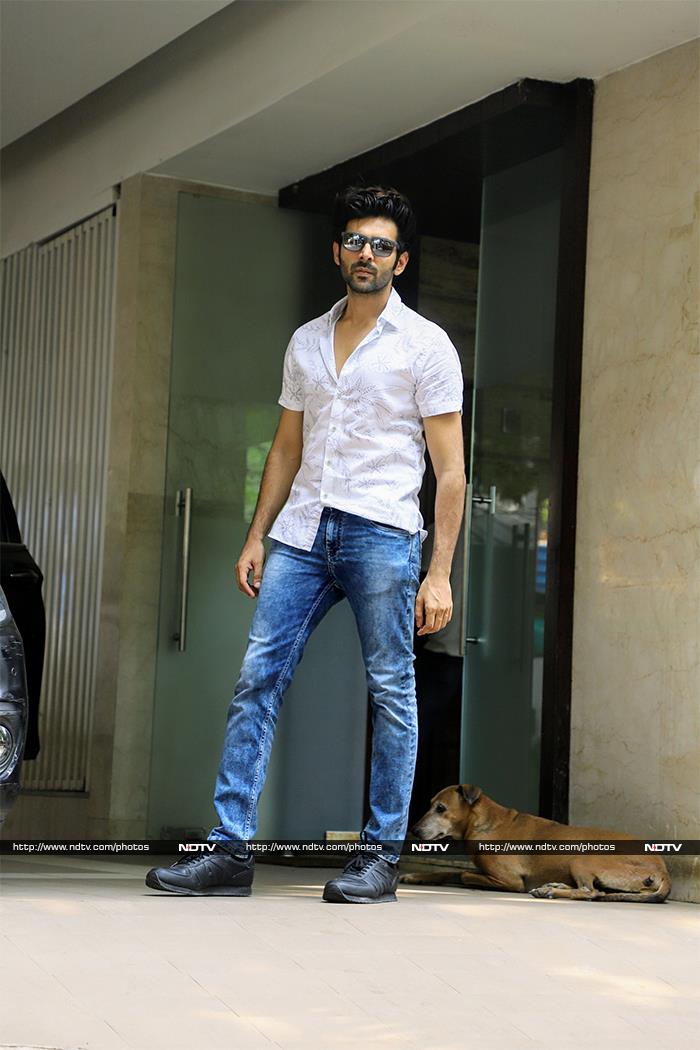 Kartik Aaryan was spotted outside a gym.