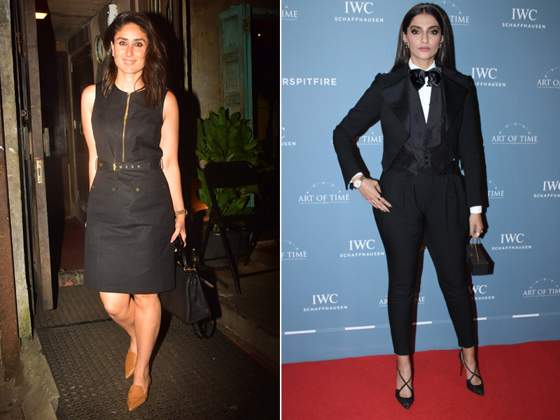 Kareena Kapoor And Sonam Kapoor's Classic Black Looks Deserve Everybody's '<i>Tareefan</i>'