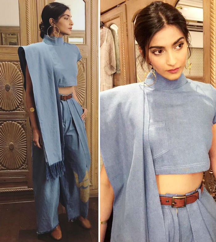 Fashion 101: Sonam Kapoor\'s Guide To Turn Denims Into Sari