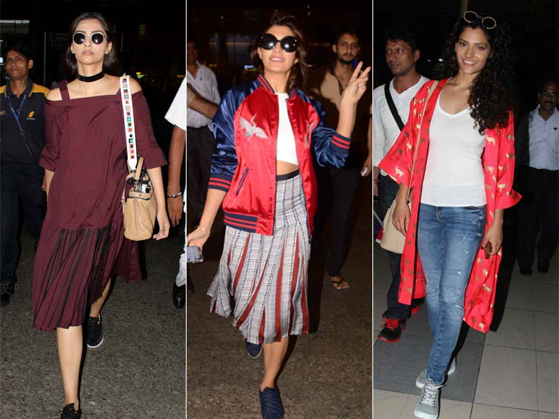 Photo : Sonam, Jacqueline, Saiyami Paint The Town In Hues Of Red