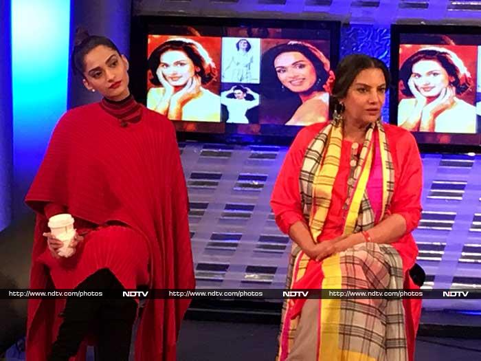 Bollywood stars Sonam Kapoor and Shabana Azmi visited the NDTV studio for promoting their upcoming film <I>Neerja</i> in New Delhi on February 15. Directed by Ram Madhvani, the biopic on slain airhostess Neerja Bhanot, will hit screens on February 19. <br><br>The on screen mother-daughter duo also attended the book launch event of Ms Bhanot's biography in the national capital on Monday. <br><br>Photo courtesy: Chayan Rastogi