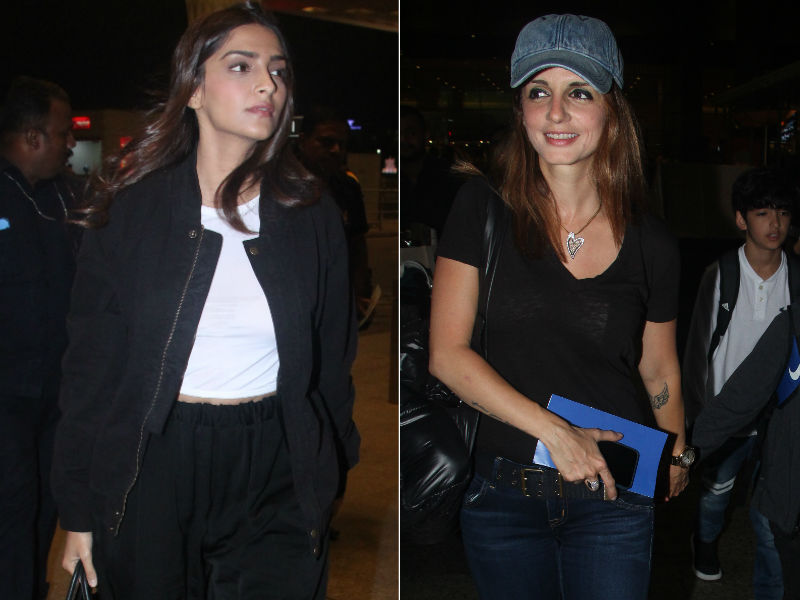 Photo : Sonam Kapoor Flies Out As Sussanne Khan Returns From Holiday