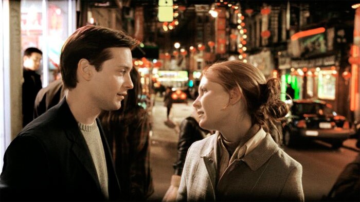 Kirsten Dunst as Mary Jane Watson and Tobey Maguire as Peter Parker star in Columbia Pictures' <i>Spider Man 2</i> (2004). (Photo: Courtesy Columbia Pictures)