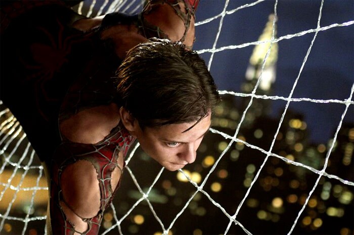 Tobey Maguire as Spider Man in Columbia Pictures' <i>Spider Man 2</i> (2004). (Photo: Courtesy Columbia Pictures)