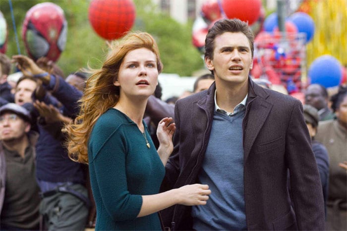 Kirsten Dunst (left) as Mary Jane Watson and James Franco as Harry Osborn in Columbia Pictures' <i>Spider Man 3</i>. (Photo: Courtesy Columbia Pictures)