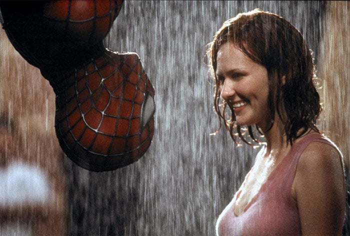 Tobey Maguire as Spider Man and Kirsten Dunst as Mary Jane in Columbia Pictures' <i>Spider Man</i> (2002). (Photo: Courtesy Columbia Pictures)