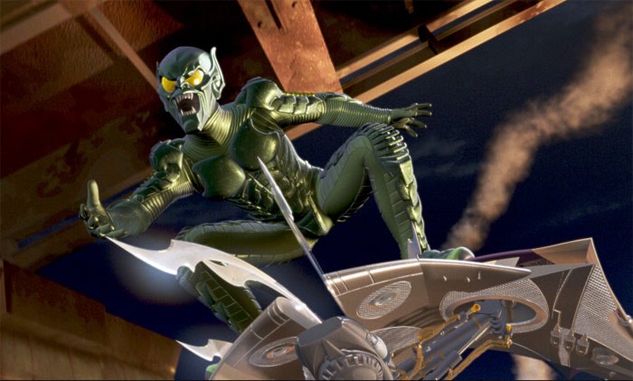 Willem Dafoe as The Green Goblin in Columbia Pictures' <i>Spider Man</i> (2002). (Photo: Courtesy Columbia Pictures)