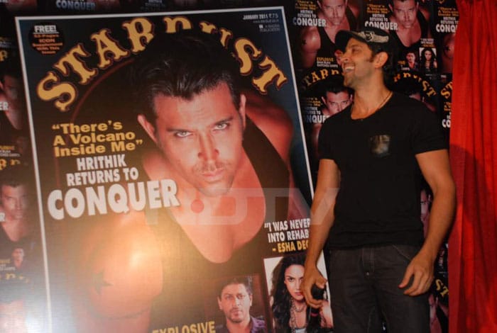 Spotted: Hrithik launches Stardust\'s New Year Issue