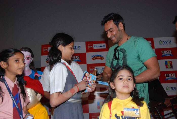 Ajay makes the kids happy.