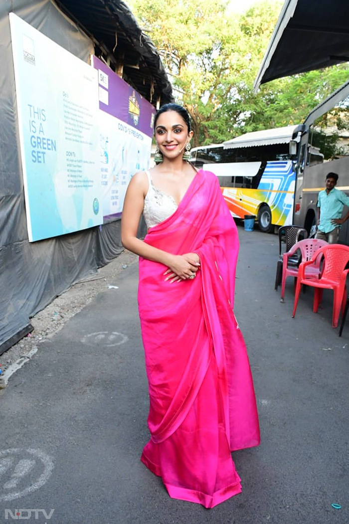 Kiara Advani was clicked at <i>The Kapil Sharma Show</i> in Mumbai. (Image courtesy: Varinder Chawla)