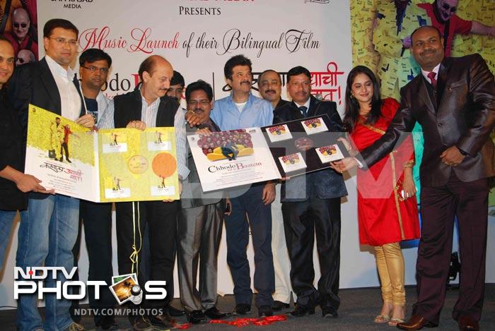 Anil Kapoor and Anupam Kher at a music launch