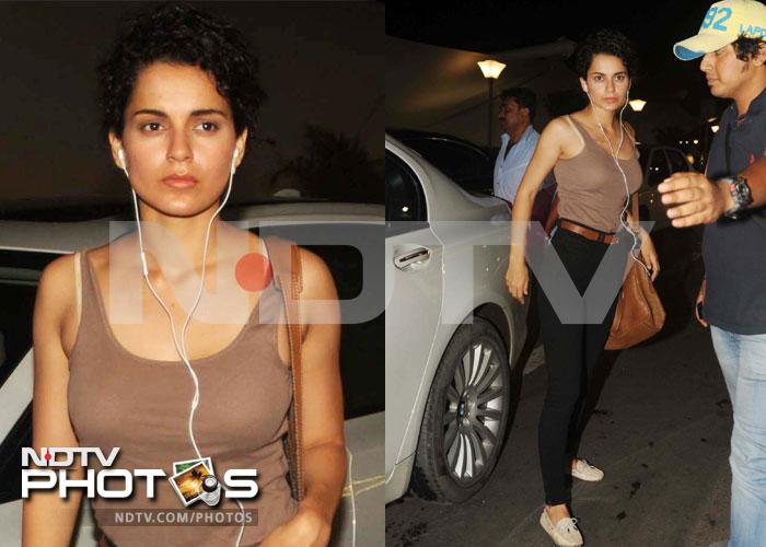 Casually dressed Kangana Ranaut who stars opposite Hrithik in <i>Krrish 2</i> was also seen at the venue. According to reports, Kangana underwent rigorous physical training for her role in the movie.<br><br>Ahead: Sonakshi is back to promotion business