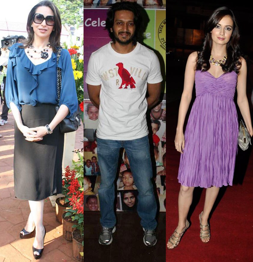 Spotted: Karisma, Riteish and Dia
