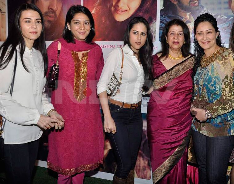 Famil Matters: The Dutts stick together. L to R sisters Namrata Dutt, Priya Dutt, Namrata's daughter Saachi, Zaheeda and Maanayata Dutt