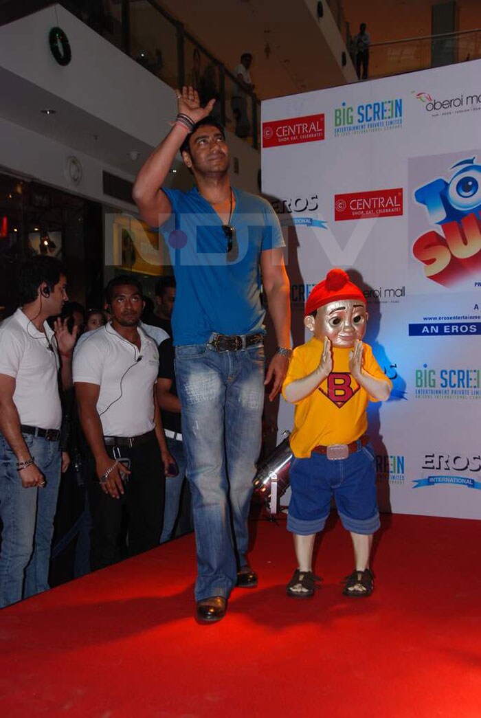 Spotted: Ajay promotes Toonpur Ka Superrhero
