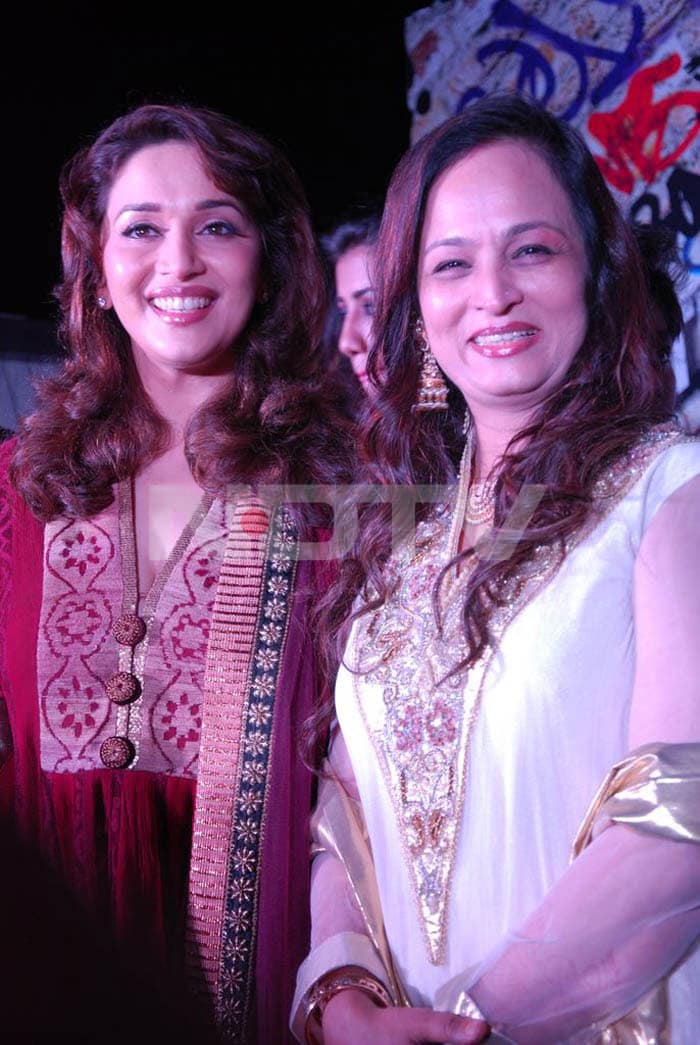 Spotted:Madhuri at launch of Marathi album Raada Rox