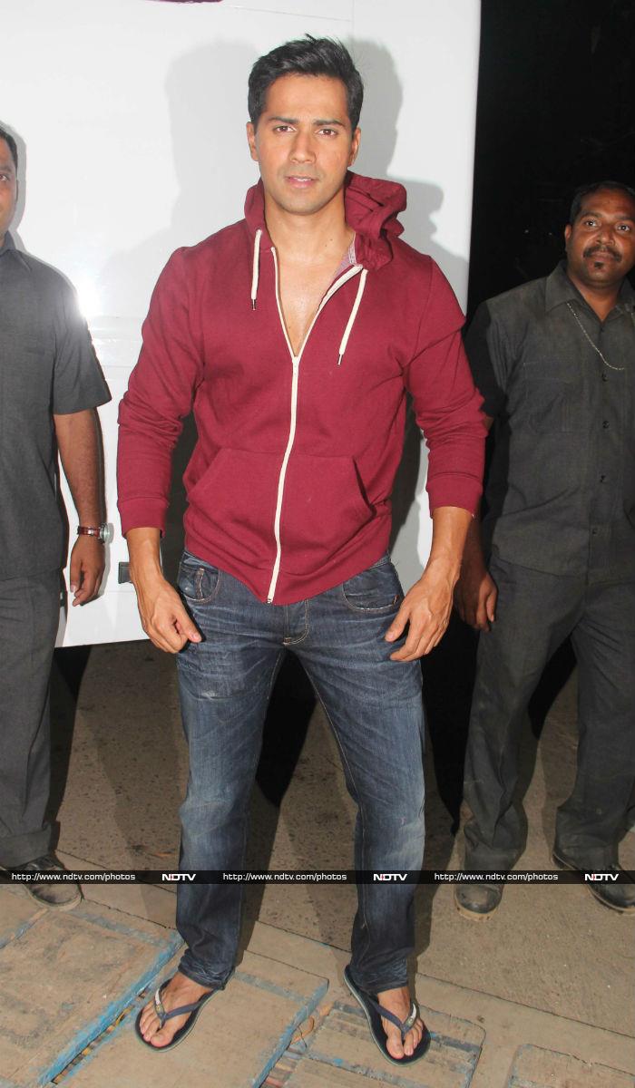 His co-star Varun Dhawan also posed for the shutterbugs.