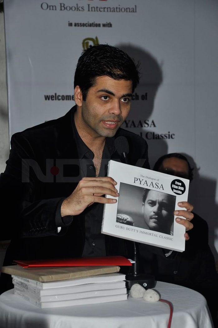 Spotted: Karan Johar unveils Guru Dutt's book <i>Pyaasa</i>