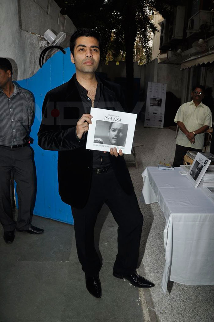 Spotted: Karan Johar unveils Guru Dutt's book <i>Pyaasa</i>