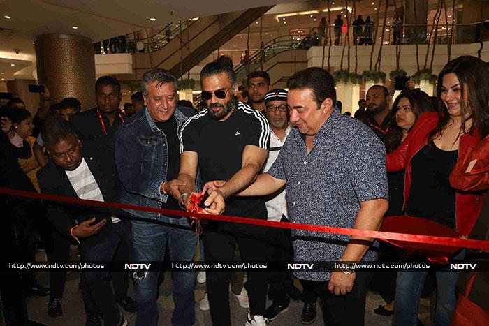 Suniel Shetty inaugurated a clothing brand store in Kurla, Mumbai on Thursday.