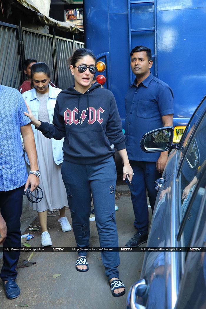 Several Bollywood celebs were spotted in and around Mumbai. Kareena Kapoor paired blue with blue for her Thursday look as she stepped out.