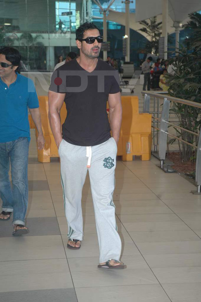 John Abraham walked 'inconspicuously' at the Mumbai airport.