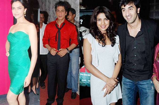 Spotted: Shah Rukh, Ranbir, Deepika