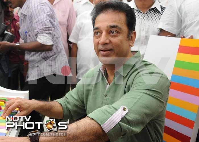 Tamil superstar Kamal Haasan was recently spotted inaugurating an art house in Chennai.