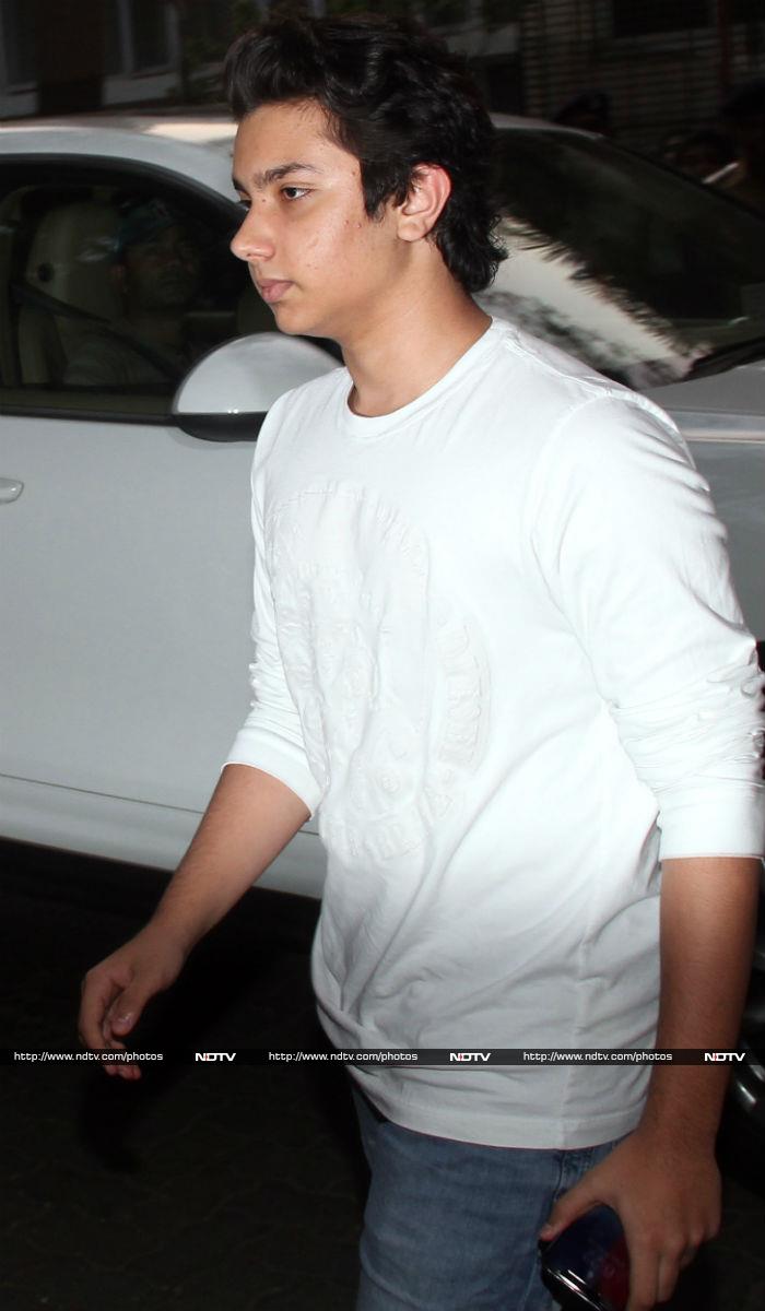 Sohail Khan's son Nirvaan was photographed on his way to Anil Kapoor's residence.