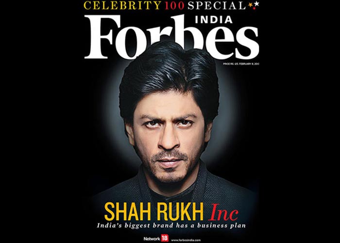 SRK tops Forbes India Celeb 100 list