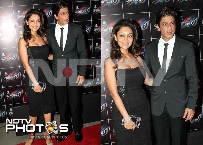 Superstar Shah Rukh Khan and wife Gauri were spotted together at the launch party for the show, <i>Tim Sebastian - The Outsider</i>, held in Mumbai.