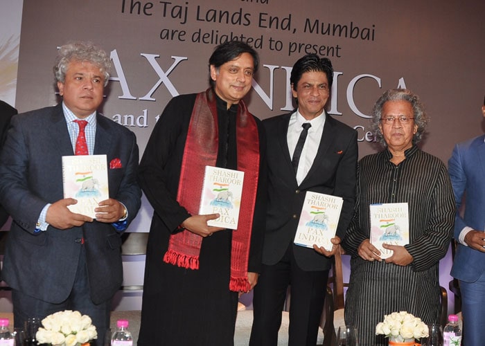 Bollywood's biggest star met India's most literary politician at the launch of Shashi Tharoor's book, 'Pax Indica- India and the World of the 21st Century.' Shah Rukh Khan brought celebrity to the event which was also attended by media personalities Suhel Seth and Anil Dharker.