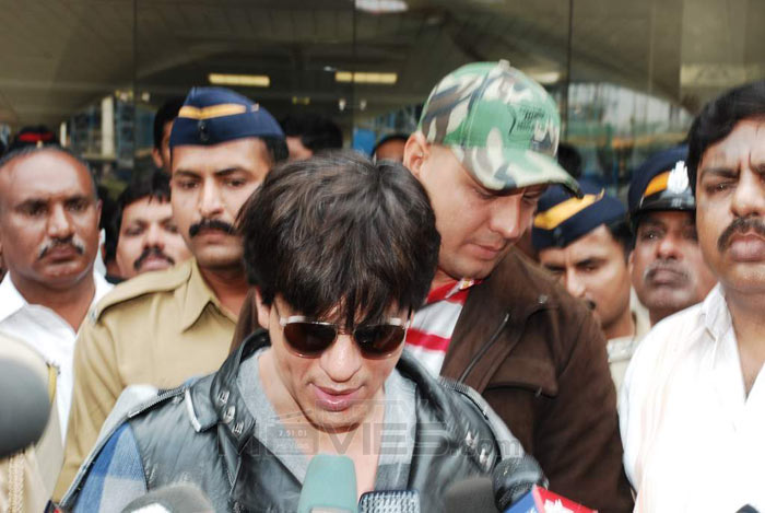 SRK back home amid tight security
