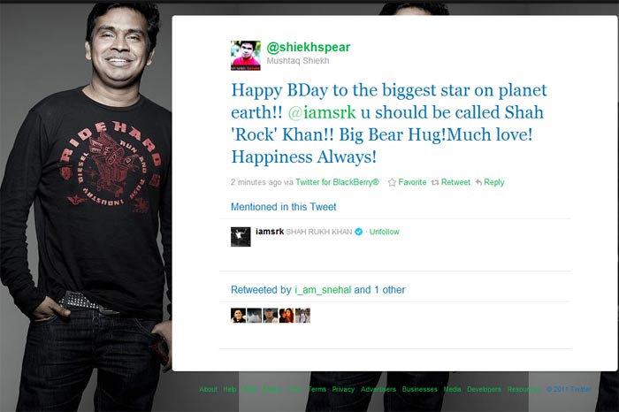 Celeb tweets ring in SRK\'s birthday