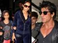 SRK and family back from London