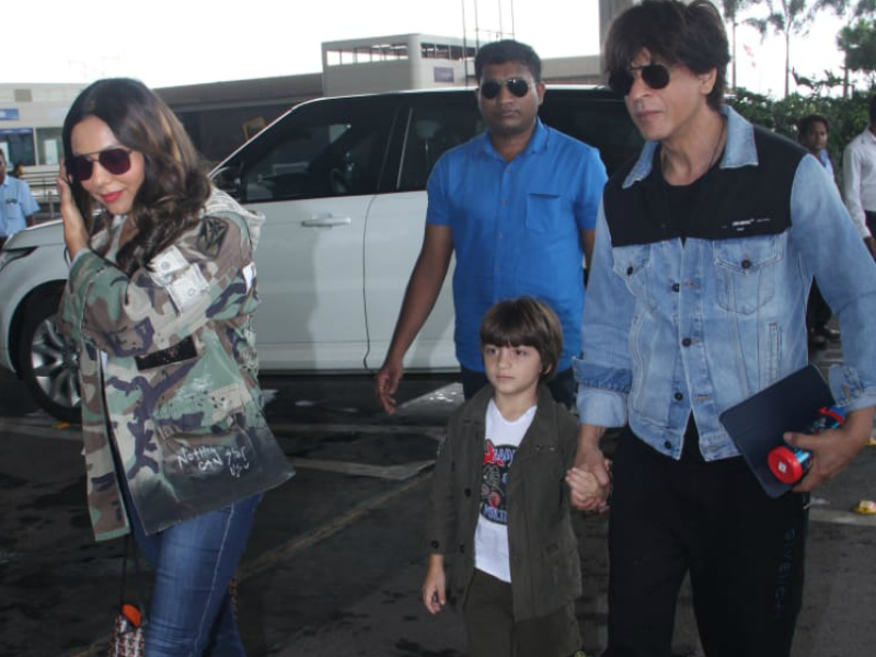 Shah Rukh Khan, Gauri And AbRam's Stylish Airport Diaries