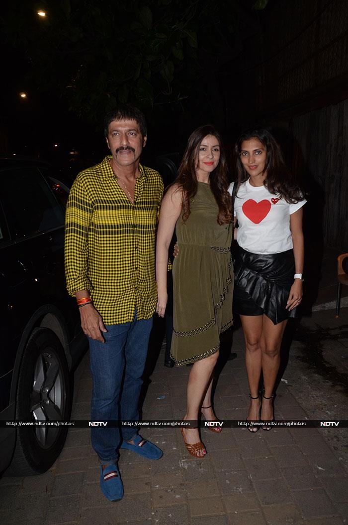 Chunky and Bhavana Panday were accompanied by Dolly Sidhwani.