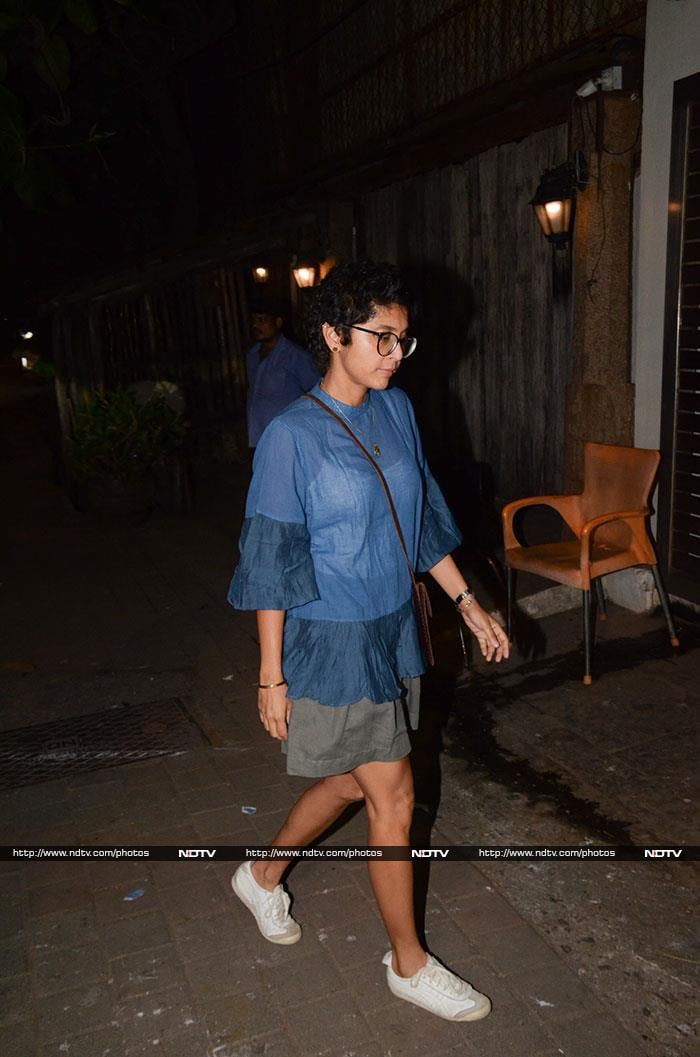 Kiran Rao was pictured minus Aamir Khan.