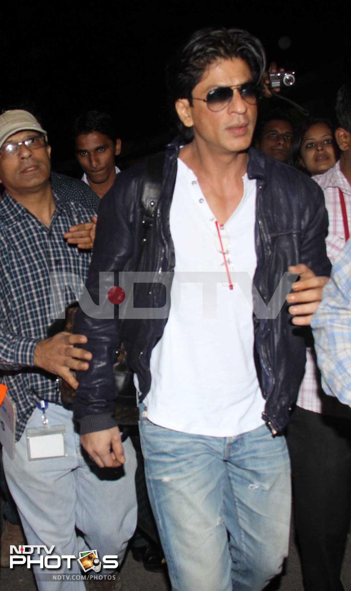 Shah Rukh Khan left for Macau on Thursday night (January 19) to attend a Bollywood awards function.