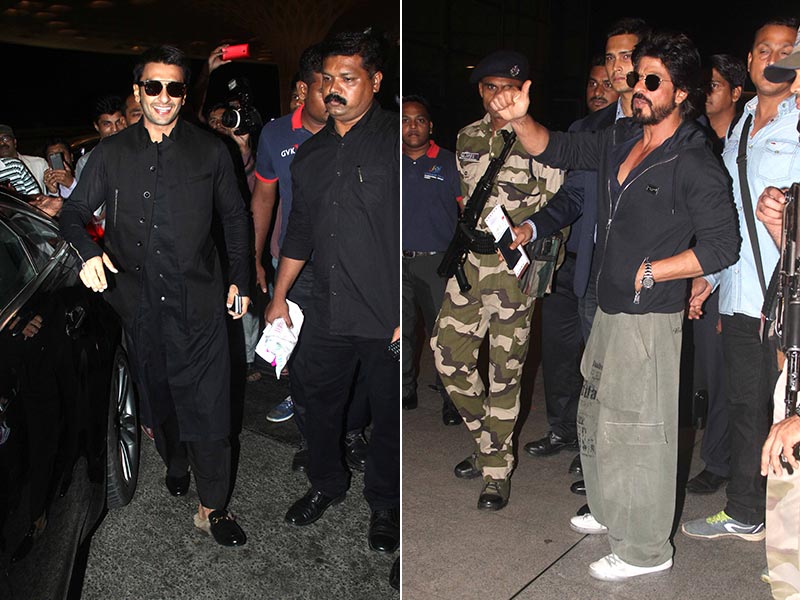 Photo : SRK, Ranveer and Fan Fever at the Mumbai Airport