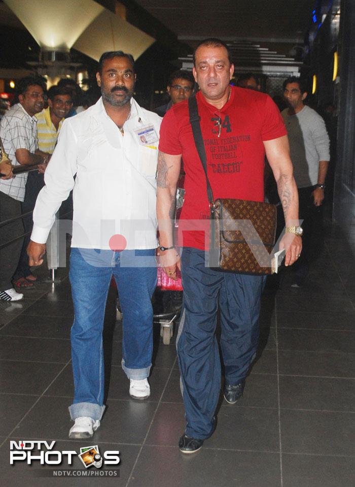 Sanjay Dutt spotted at international airport