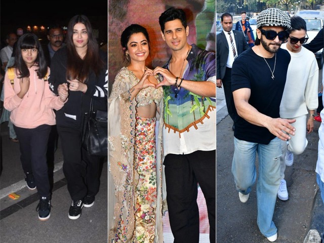 Stars In The City: Aishwarya Rai-Aaradhya, Deepika-Ranveer, Sidharth-Rashmika And Others