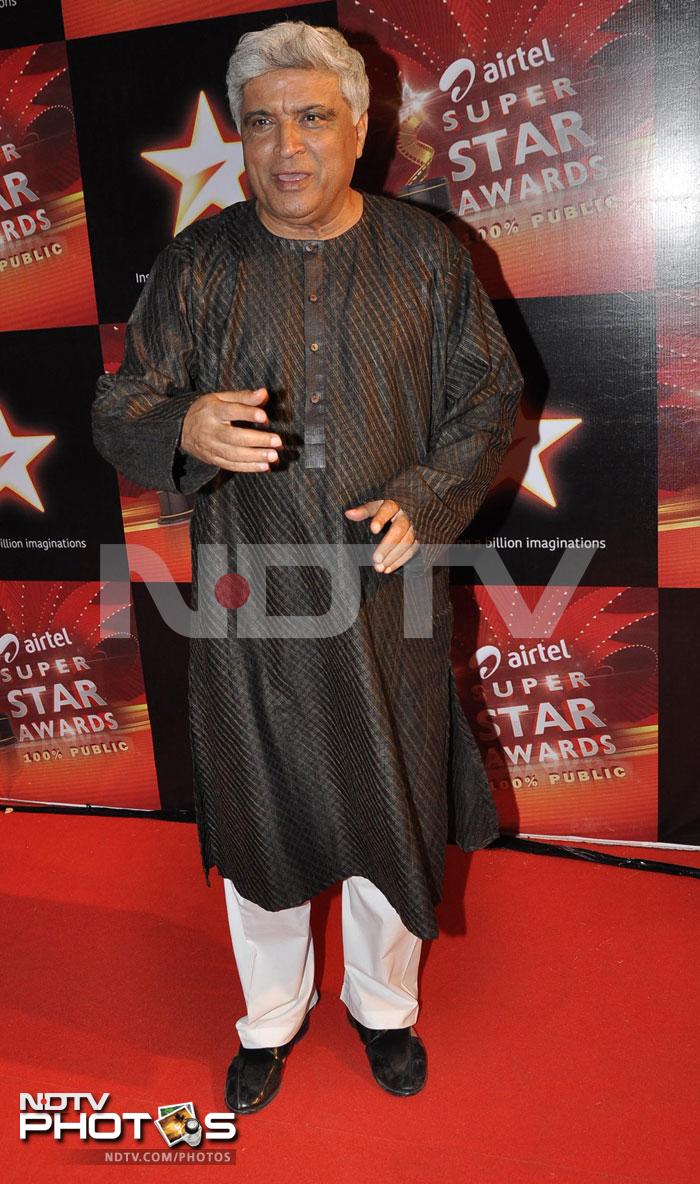 Lyricist Javed Akhtar seemed at his jovial best.